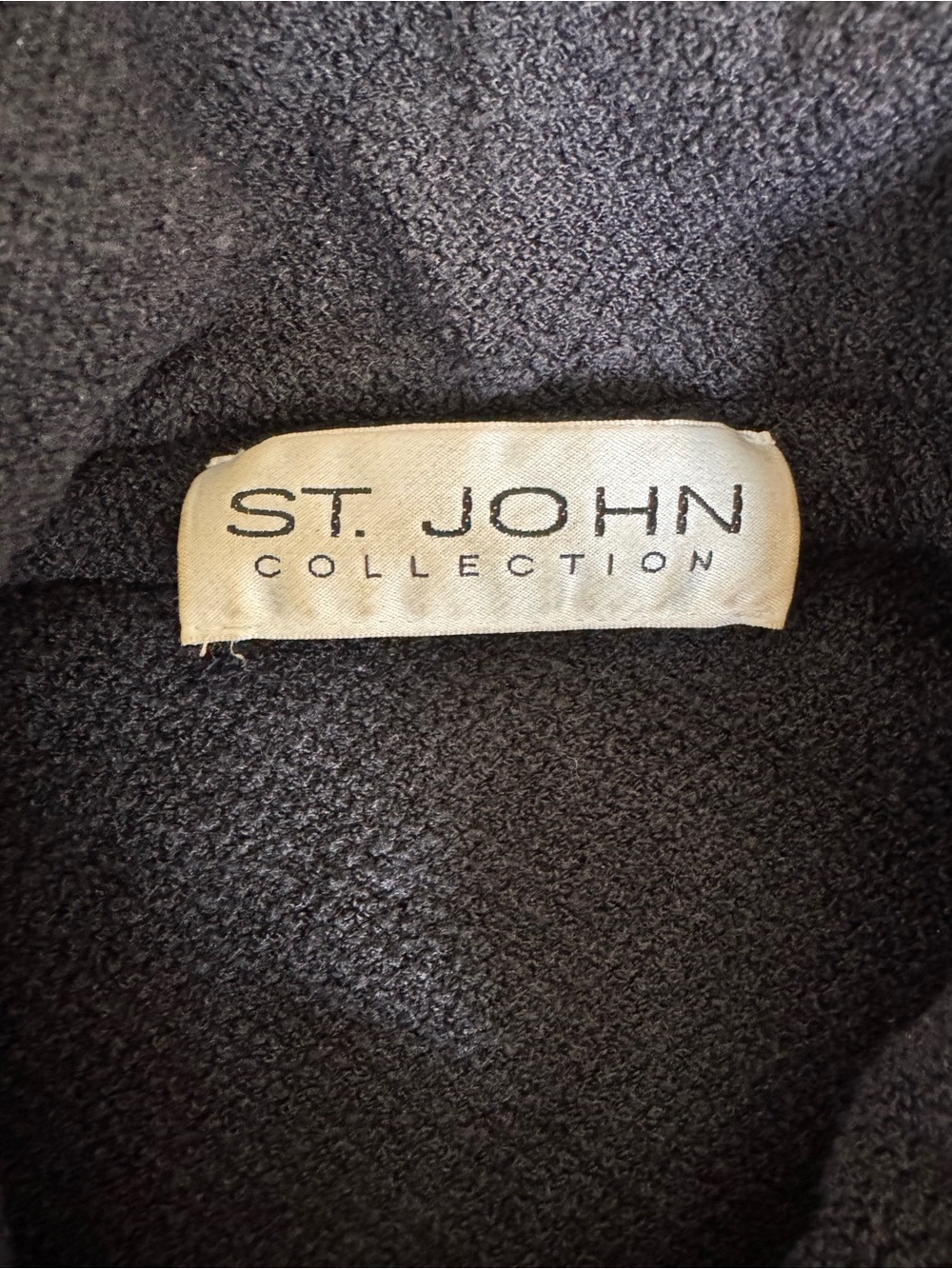 Vintage St. John Collection Black Knit Long Jacket Gold Buttons Size 2 - Picture 6 of 9